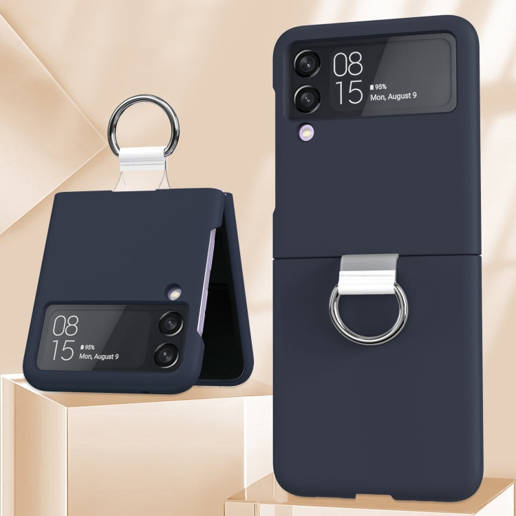 Cassa del telefono dell'anello del PC + PVC, For Samsung Galaxy Z Flip3 5G