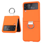Cassa del telefono dell'anello del PC + PVC, For Samsung Galaxy Z Flip3 5G