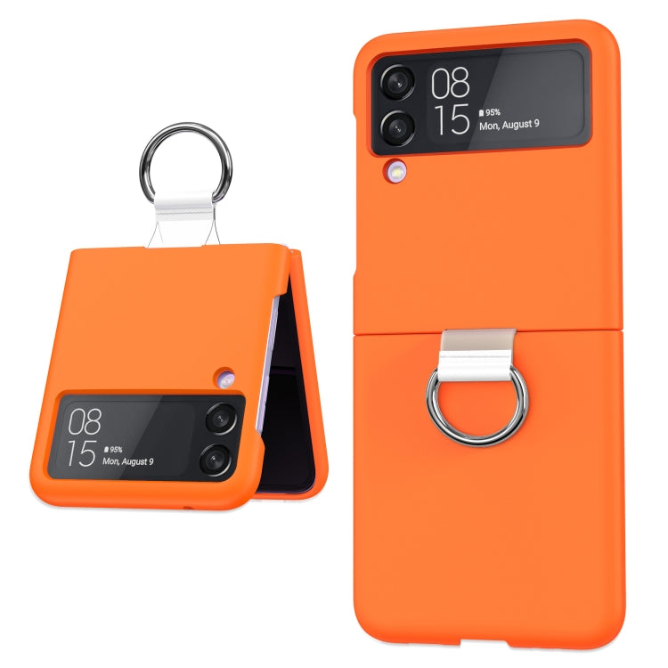 Cassa del telefono dell'anello del PC + PVC, For Samsung Galaxy Z Flip3 5G
