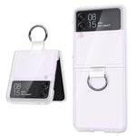 Cassa del telefono dell'anello del PC + PVC, For Samsung Galaxy Z Flip3 5G