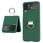 Cassa del telefono dell'anello del PC + PVC, For Samsung Galaxy Z Flip3 5G
