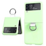Cassa del telefono dell'anello del PC + PVC, For Samsung Galaxy Z Flip3 5G