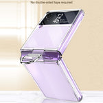 Cassa del telefono dell'anello del PC + PVC, For Samsung Galaxy Z Flip3 5G