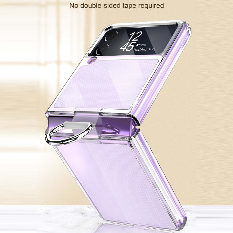 Cassa del telefono dell'anello del PC + PVC, For Samsung Galaxy Z Flip3 5G