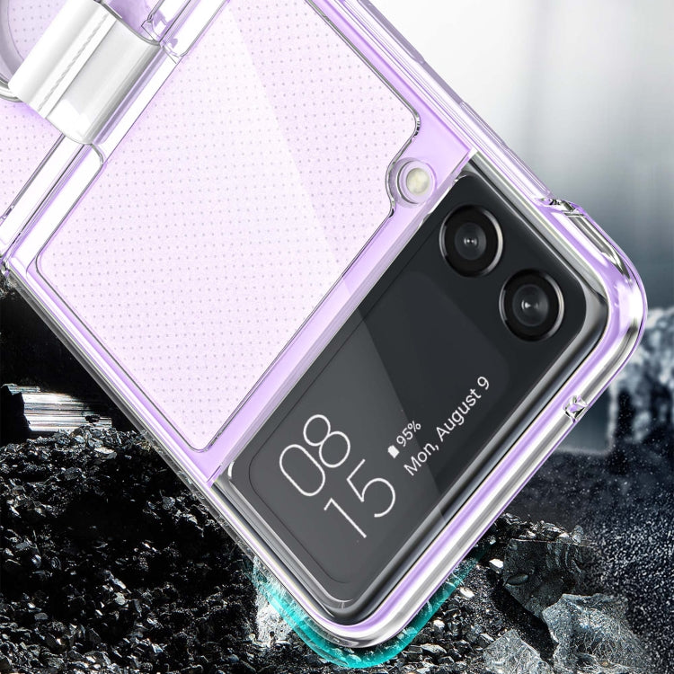 Cassa del telefono dell'anello del PC + PVC, For Samsung Galaxy Z Flip3 5G