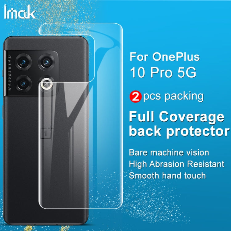 2 pezzi di protezione per la schiena del telefono con pellicola idrogel imak HD, For OnePlus 10 Pro 5G