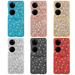 Custodia per telefono pieghevole in TPU antiurto con polvere glitterata, For Huawei P50 Pocket, For OPPO Find N