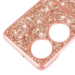 Custodia per telefono pieghevole in TPU antiurto con polvere glitterata, For Huawei P50 Pocket, For OPPO Find N