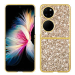 Custodia per telefono pieghevole in TPU antiurto con polvere glitterata, For Huawei P50 Pocket, For OPPO Find N