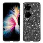 Custodia per telefono pieghevole in TPU antiurto con polvere glitterata, For Huawei P50 Pocket, For OPPO Find N