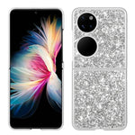 Custodia per telefono pieghevole in TPU antiurto con polvere glitterata, For Huawei P50 Pocket, For OPPO Find N