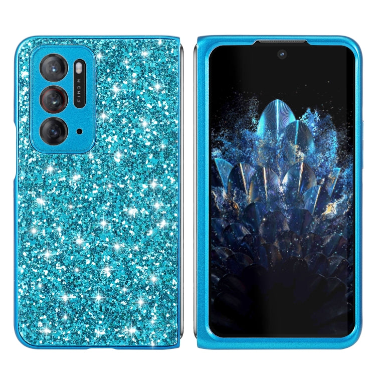 Custodia per telefono pieghevole in TPU antiurto con polvere glitterata, For Huawei P50 Pocket, For OPPO Find N