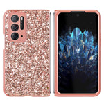 Custodia per telefono pieghevole in TPU antiurto con polvere glitterata, For Huawei P50 Pocket, For OPPO Find N