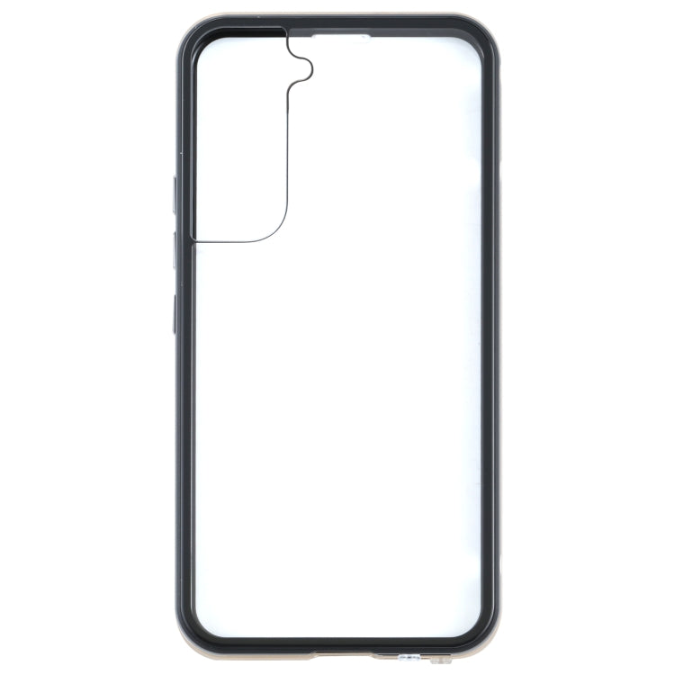 Custodia per telefono in vetro temperato in metallo magnetico HD, For Samsung Galaxy S21 FE 5G