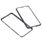Custodia per telefono in vetro temperato in metallo magnetico HD, For Samsung Galaxy S21 FE 5G