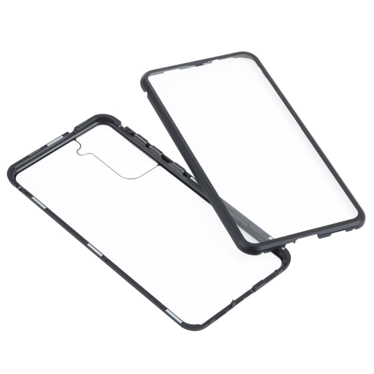 Custodia per telefono in vetro temperato in metallo magnetico HD, For Samsung Galaxy S21 FE 5G