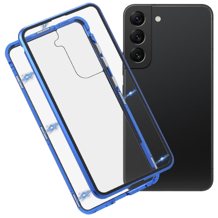 Custodia per telefono in vetro temperato in metallo magnetico HD, For Samsung Galaxy S21 FE 5G