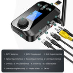 Adattatore audio Bluetooth 5.0 con schermo LCD