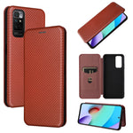 Custodia per telefono in PU con vibrazione orizzontale magnetica in fibra di carbonio, For Xiaomi Redmi Note 11 / Note 11S Global, For Motorola Edge X30