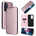 Custodia per telefono in PU con vibrazione orizzontale magnetica in fibra di carbonio, For Xiaomi Redmi Note 11 / Note 11S Global, For Motorola Edge X30