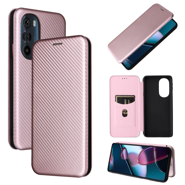 Custodia per telefono in PU con vibrazione orizzontale magnetica in fibra di carbonio, For Xiaomi Redmi Note 11 / Note 11S Global, For Motorola Edge X30