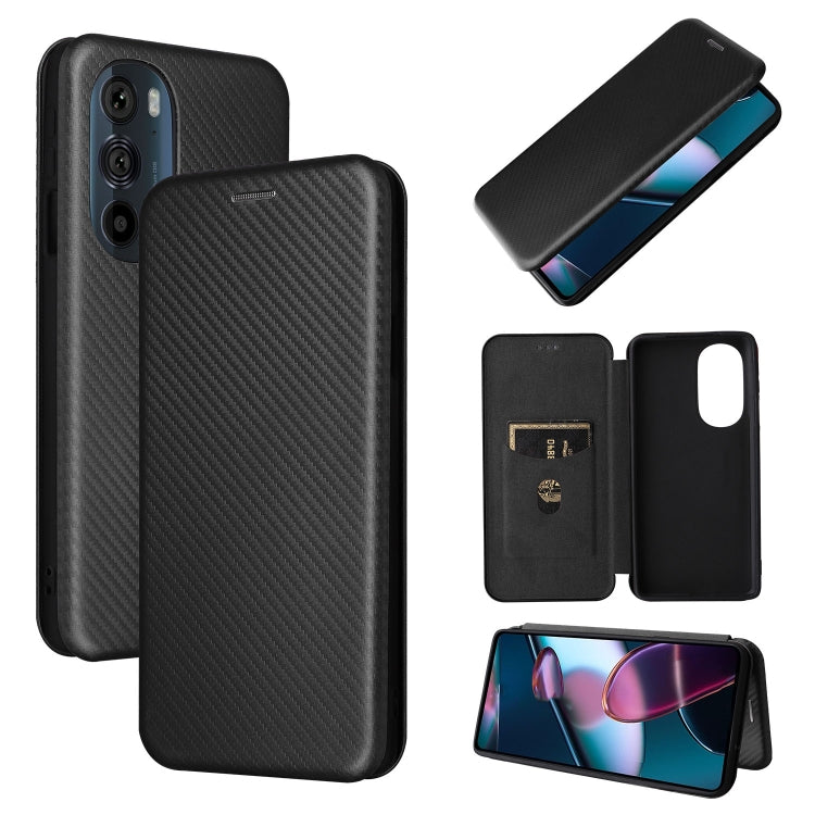Custodia per telefono in PU con vibrazione orizzontale magnetica in fibra di carbonio, For Xiaomi Redmi Note 11 / Note 11S Global, For Motorola Edge X30