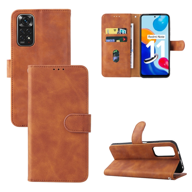 Custodia per telefono in pelle con fibbia magnetica Skin Feel, For OPPO Realme 9i / A36, For OPPO Realme GT2 Pro 5G, For Xiaomi Redmi Note 11 / Note 11S Global, For Xiaomi Redmi Note 11 Pro 5G Foreign Version / Note 11 Pro+