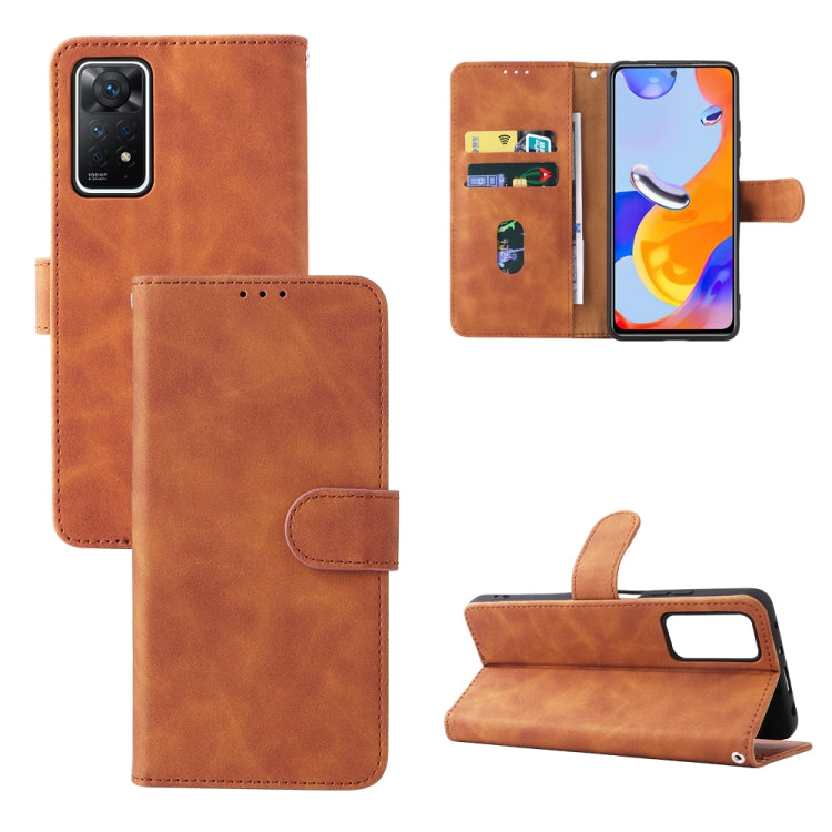 Custodia per telefono in pelle con fibbia magnetica Skin Feel, For OPPO Realme 9i / A36, For OPPO Realme GT2 Pro 5G, For Xiaomi Redmi Note 11 / Note 11S Global, For Xiaomi Redmi Note 11 Pro 5G Foreign Version / Note 11 Pro+