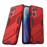Punk Armor 2 in 1 PC + custodia per telefono antiurto in TPU con supporto invisibile, For OPPO Reno7 5G Global / Find X5 Lite