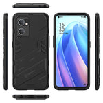 Punk Armor 2 in 1 PC + custodia per telefono antiurto in TPU con supporto invisibile, For OPPO Reno7 5G Global / Find X5 Lite