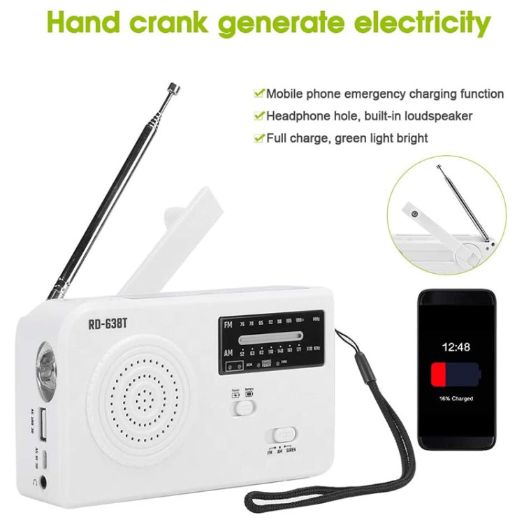 Torcia radio AM/FM a energia solare con dinamo e USB
