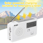 Torcia radio AM/FM a energia solare con dinamo e USB