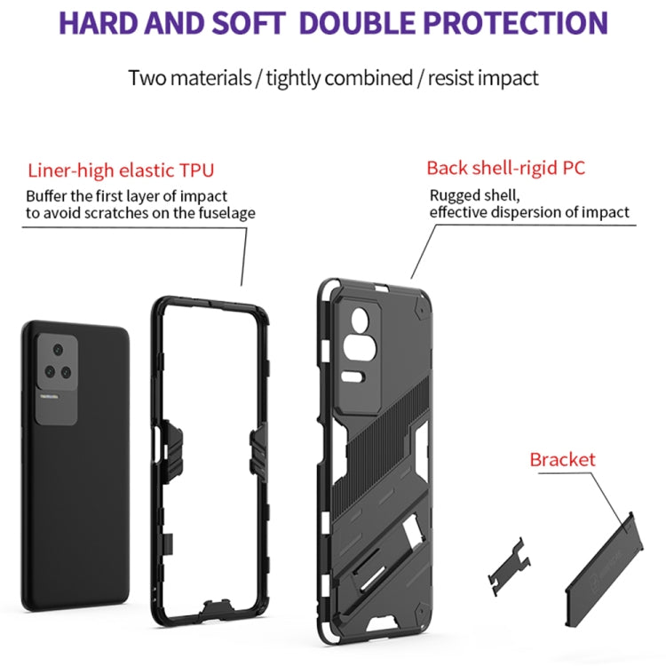 Punk Armor 2 in 1 PC + Custodia per telefono antiurto in TPU con supporto, For Xiaomi Redmi K50 Pro, For Xiaomi Redmi K50 Gaming