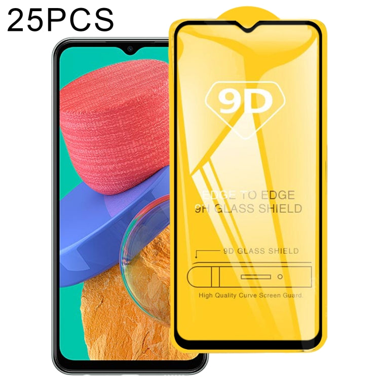Pellicola in vetro temperato con schermo a colla intera da 25 pezzi 9D, For Samsung Galaxy M33 / M23 / F23 / A13 / M13 / F13 / Jump2 / M13 4G / A23 5G (25 PCS)