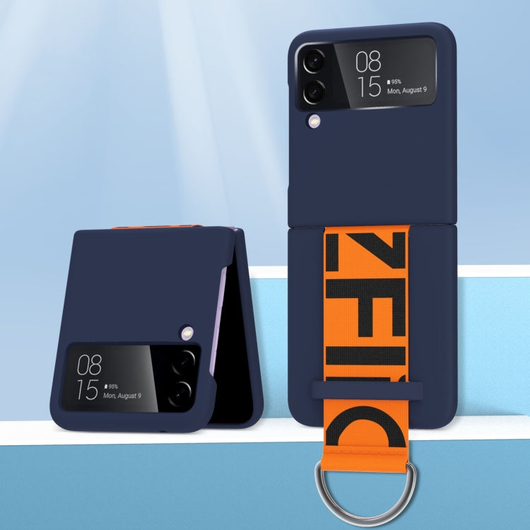 Custodia PC con cinturino da polso per Samsung Galaxy Z Flip4
