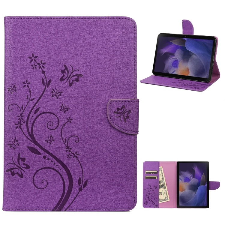 Custodia per tablet in pelle con motivo a fiore di farfalla, For Samsung Galaxy Tab A8 10.5 2021