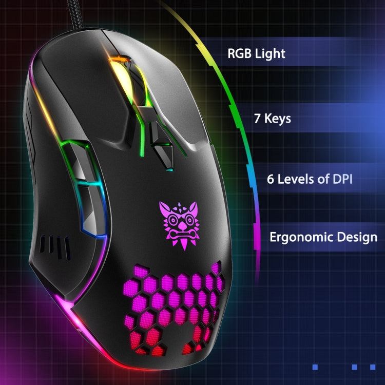 Mouse cablato con illuminazione RGB ONIKUMA CW902, CW902 Wired Mouse(Pink), CW902 Wired Mouse(White), CW902 Wired Mouse(Black), CW902 Wired Mouse(Red Orange Green), CW902 Wired Mouse(Peach)