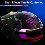 Mouse cablato con illuminazione RGB ONIKUMA CW902, CW902 Wired Mouse(Pink), CW902 Wired Mouse(White), CW902 Wired Mouse(Black), CW902 Wired Mouse(Red Orange Green), CW902 Wired Mouse(Peach)