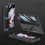 Custodia a libro per telefono a copertura totale magnetica integrata GKK con slot per penna, For Samsung Galaxy Z Fold3 5G