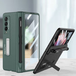 Custodia a libro per telefono a copertura totale magnetica integrata GKK con slot per penna, For Samsung Galaxy Z Fold3 5G