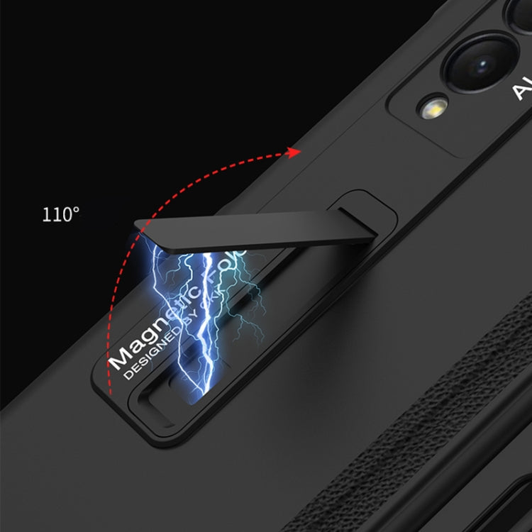 Custodia a libro per telefono a copertura totale magnetica integrata GKK con slot per penna, For Samsung Galaxy Z Fold3 5G
