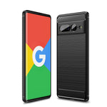Custodia per telefono TPU in fibra di carbonio con trama spazzolata, For Google Pixel 7 Pro 5G, For Google Pixel 7 5G