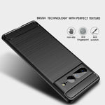 Custodia per telefono TPU in fibra di carbonio con trama spazzolata, For Google Pixel 7 Pro 5G, For Google Pixel 7 5G