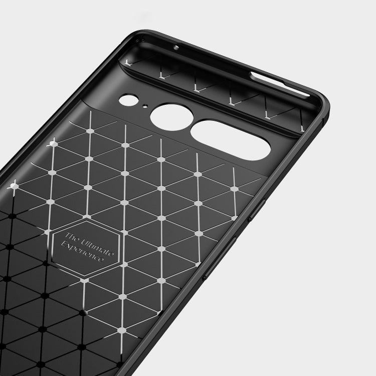 Custodia per telefono TPU in fibra di carbonio con trama spazzolata, For Google Pixel 7 Pro 5G, For Google Pixel 7 5G