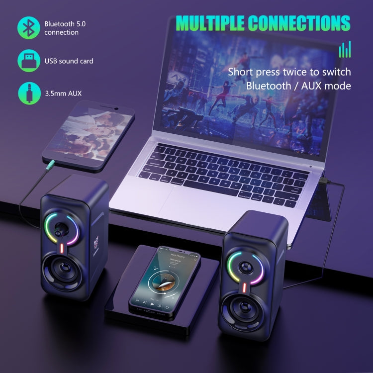 ONIKUMA L6 RGB Lighting Computer Audio con funzione Bluetooth, L6