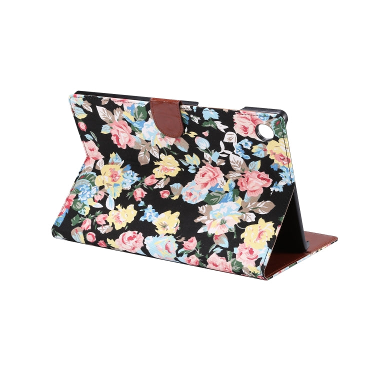 Custodia Smart Tablet in pelle di stoffa fiore, For Samsung Galaxy Tab A8 10.5 2021 X200 / X205