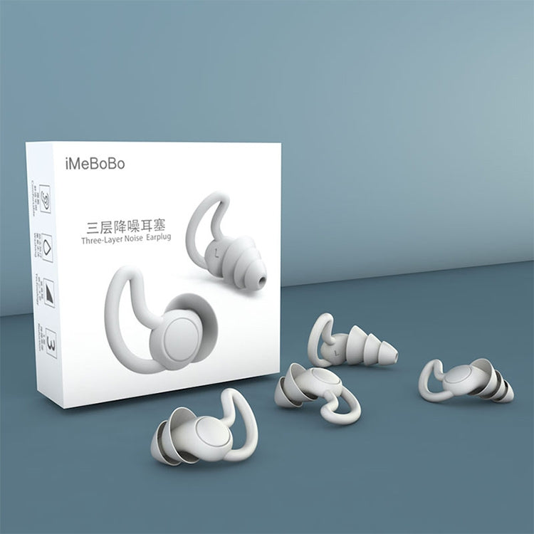 iMeBoBo A1 Shark Fin Version Tappi per le orecchie con riduzione del rumore per dormire in silicone nano, Two Layer, Three Layer