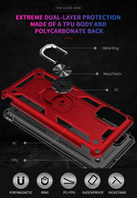 Custodia antiurto TPU PC con supporto per Galaxy A71