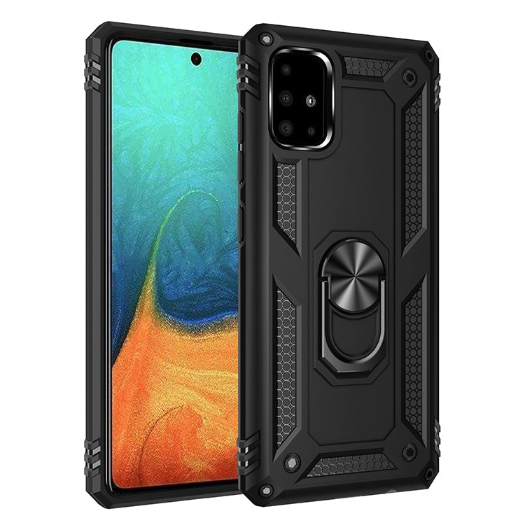 Custodia antiurto TPU PC con supporto per Galaxy A71