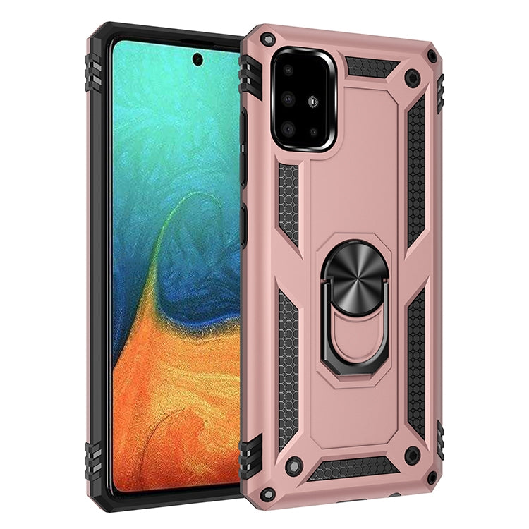 Custodia antiurto TPU PC con supporto per Galaxy A71